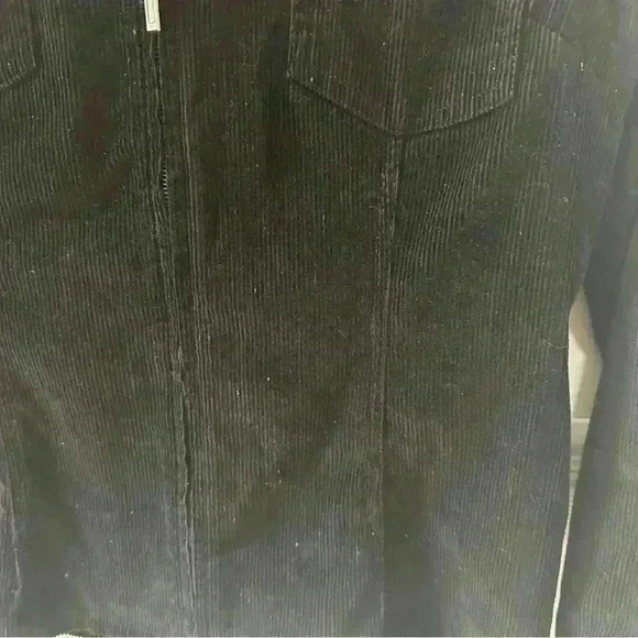 Sonoma Black Corduroy Full Zip Jacket Ladies size Small - Picture 7 of 7
